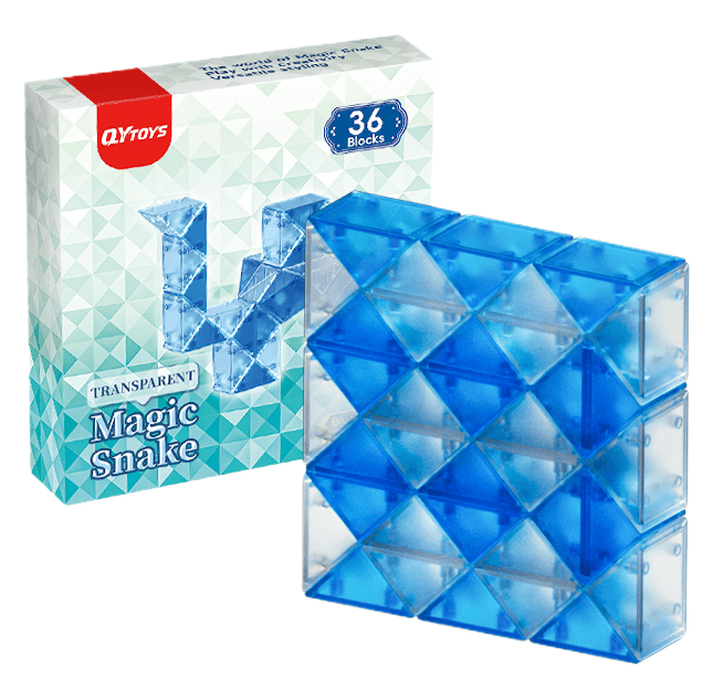 QiYi 36-Block Magic Snake - Trans.Blue image 1