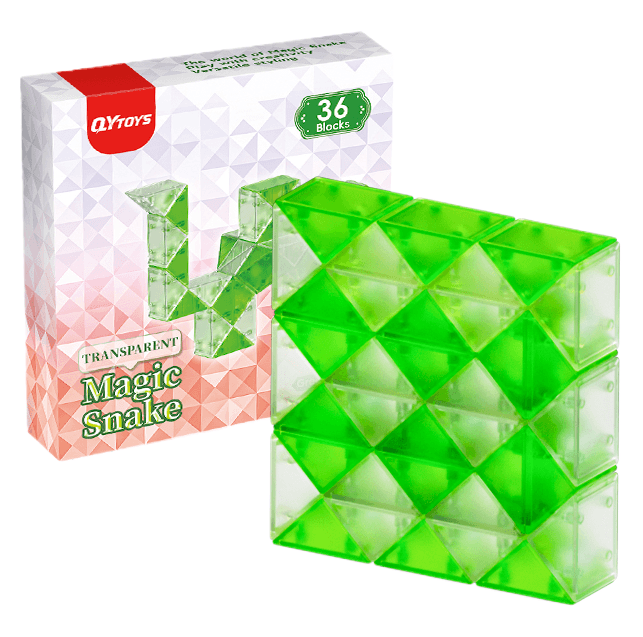 QiYi 36-Block Magic Snake - Trans.Green image 1