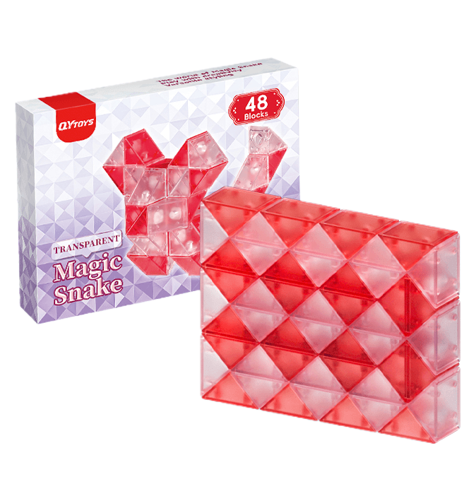 QiYi 48-Block Magic Snake - Trans.Red image 1