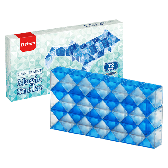QiYi 72-Block Magic Snake - Trans.Blue image 1