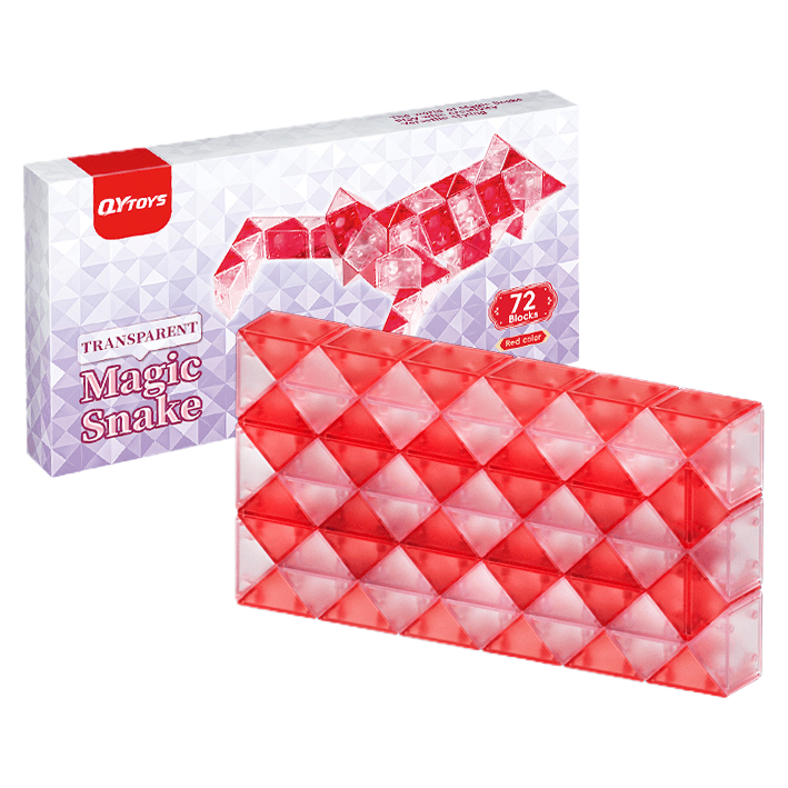 QiYi 72-Block Magic Snake - Trans.Red image 1