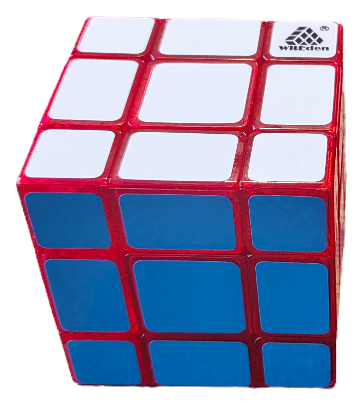 WitEden 3x3x3 Mixup Edge-rebuilt Cube - Trans.Red