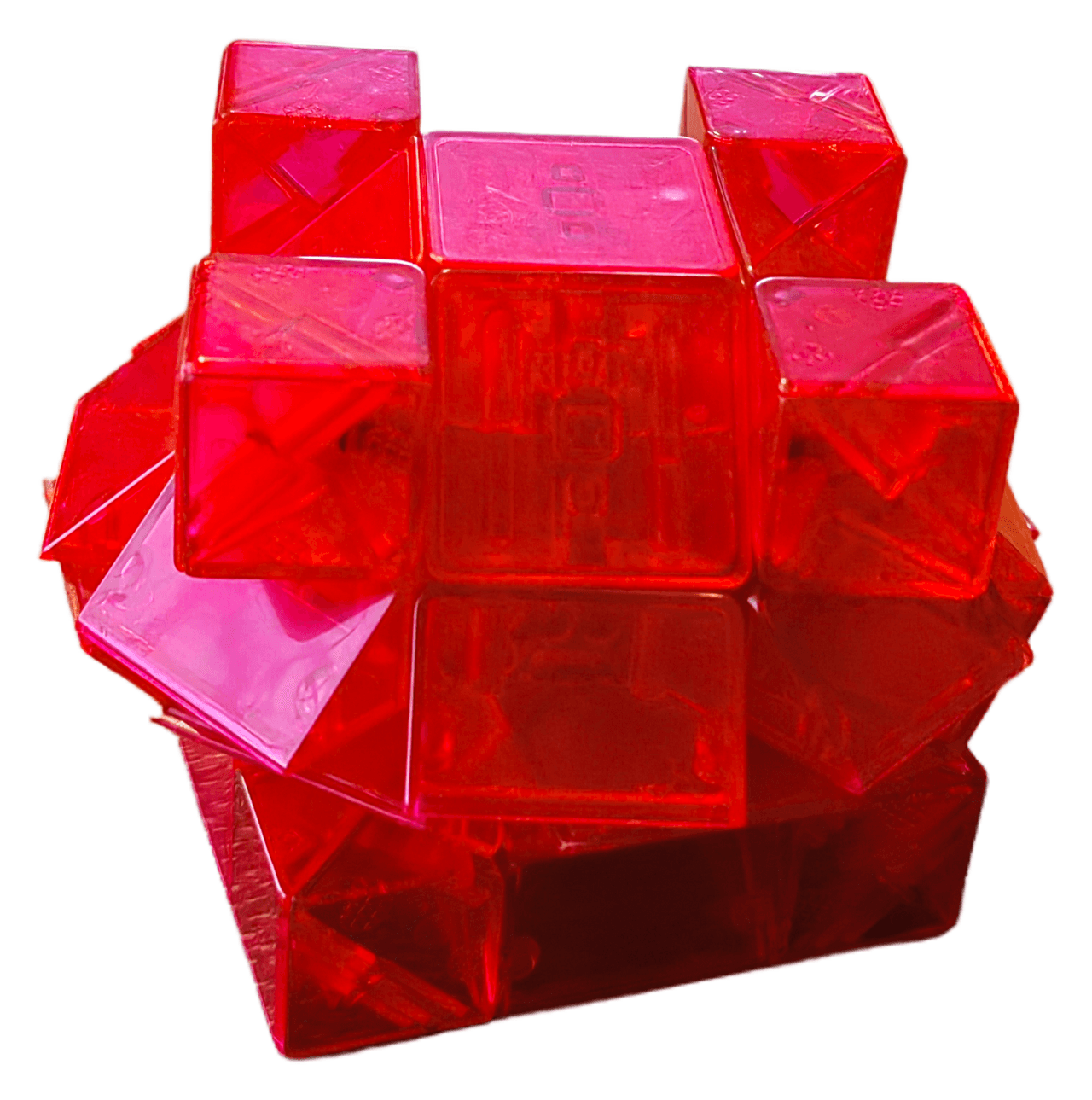 WitEden 3x3x3 Mixup Edge-rebuilt Cube - Trans.Red image 3