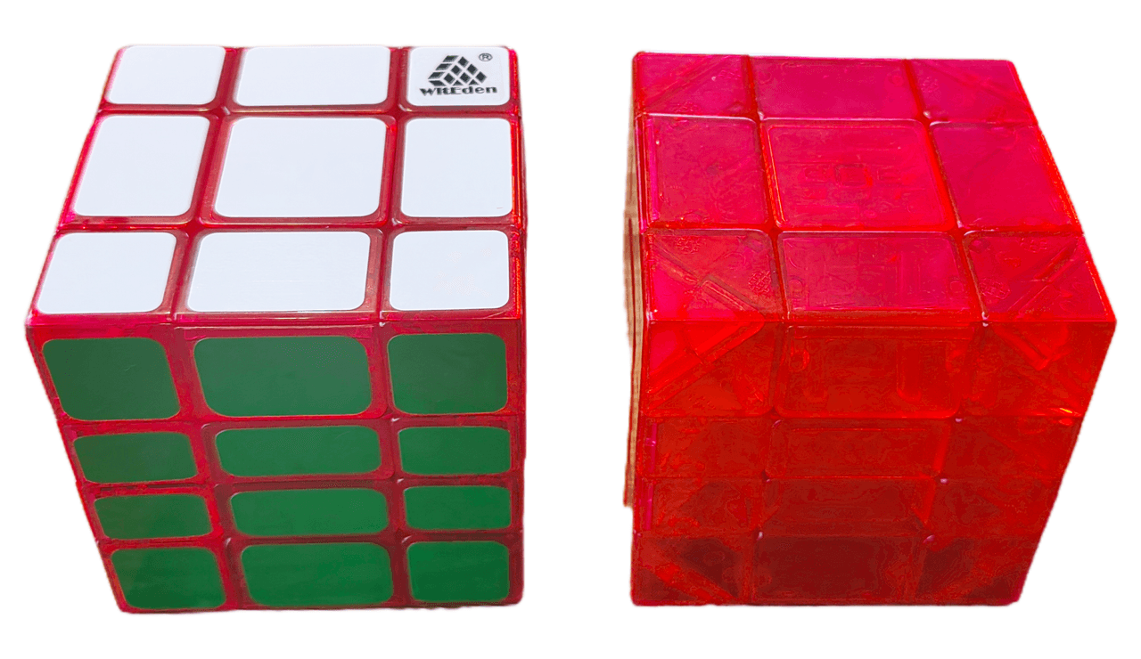 WitEden 3x3x4 Mixup Edge-rebuilt Cube - Trans.Red image 4