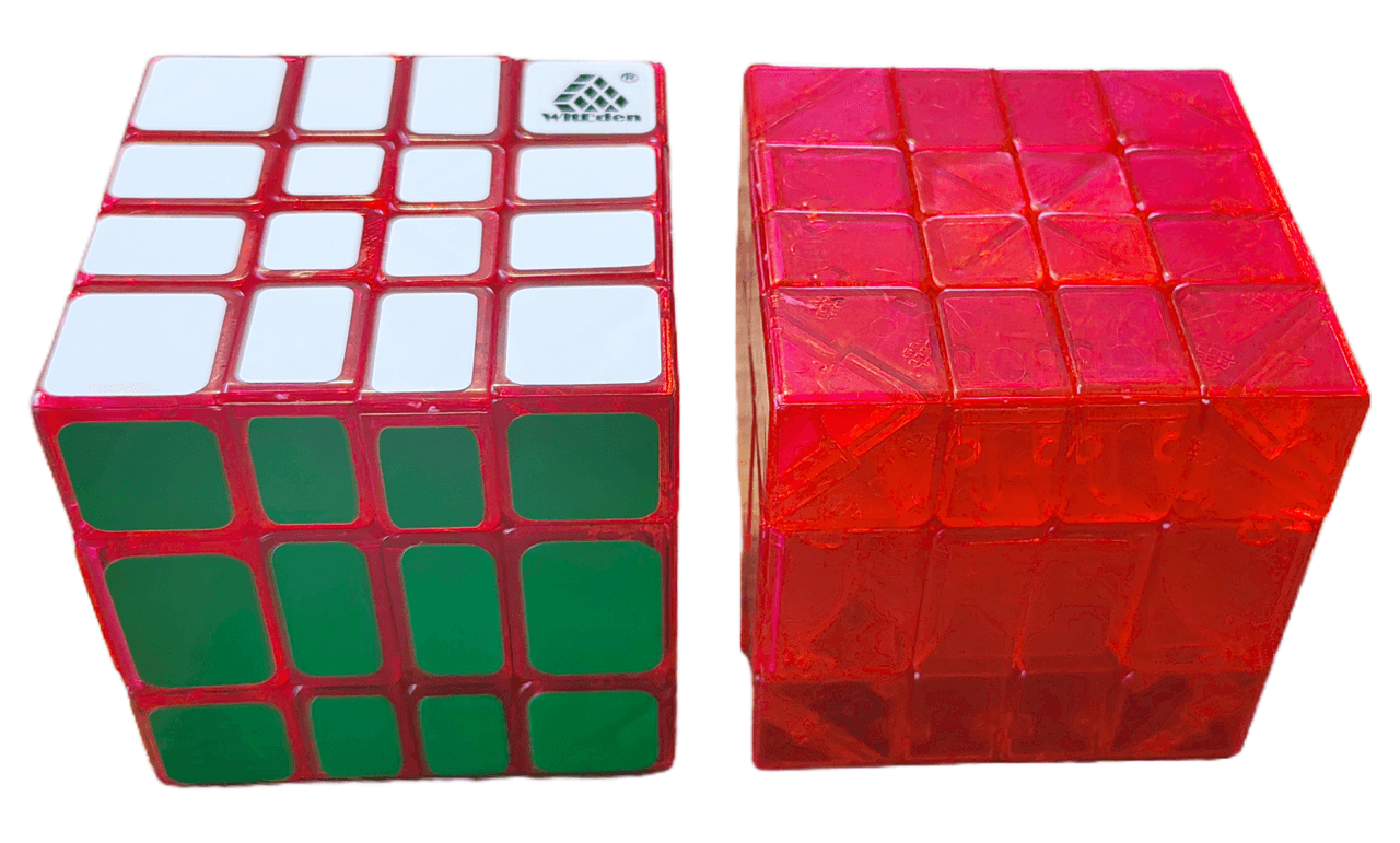WitEden 4x4x3 Mixup Edge-rebuilt Cube - Trans.Red image 4