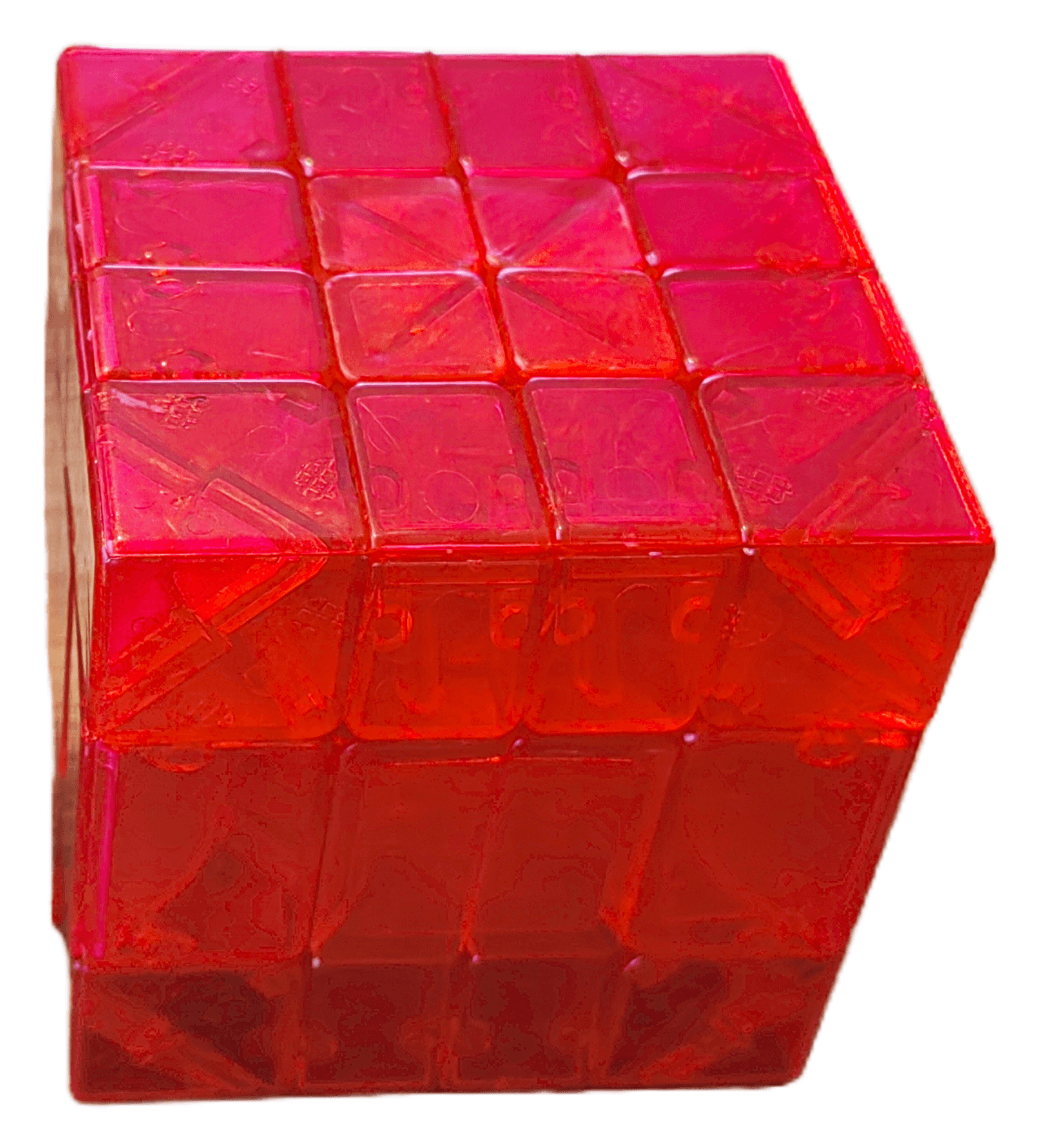 WitEden 4x4x3 Mixup Edge-rebuilt Cube - Trans.Red image 2