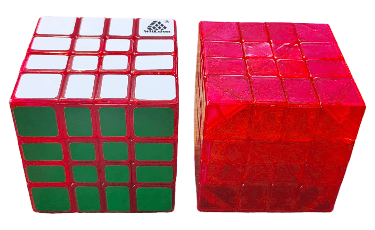 WitEden 4x4x4 Mixup Edge-rebuilt Cube - Trans.Red image 4