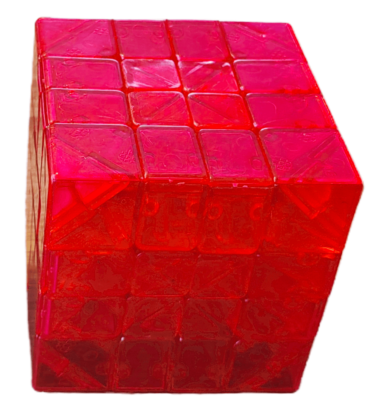 WitEden 4x4x4 Mixup Edge-rebuilt Cube - Trans.Red image 2