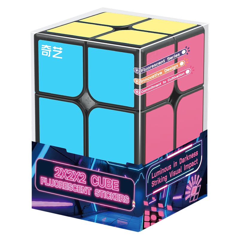 QiYi 2x2 - Fluorescent Stickers image 2