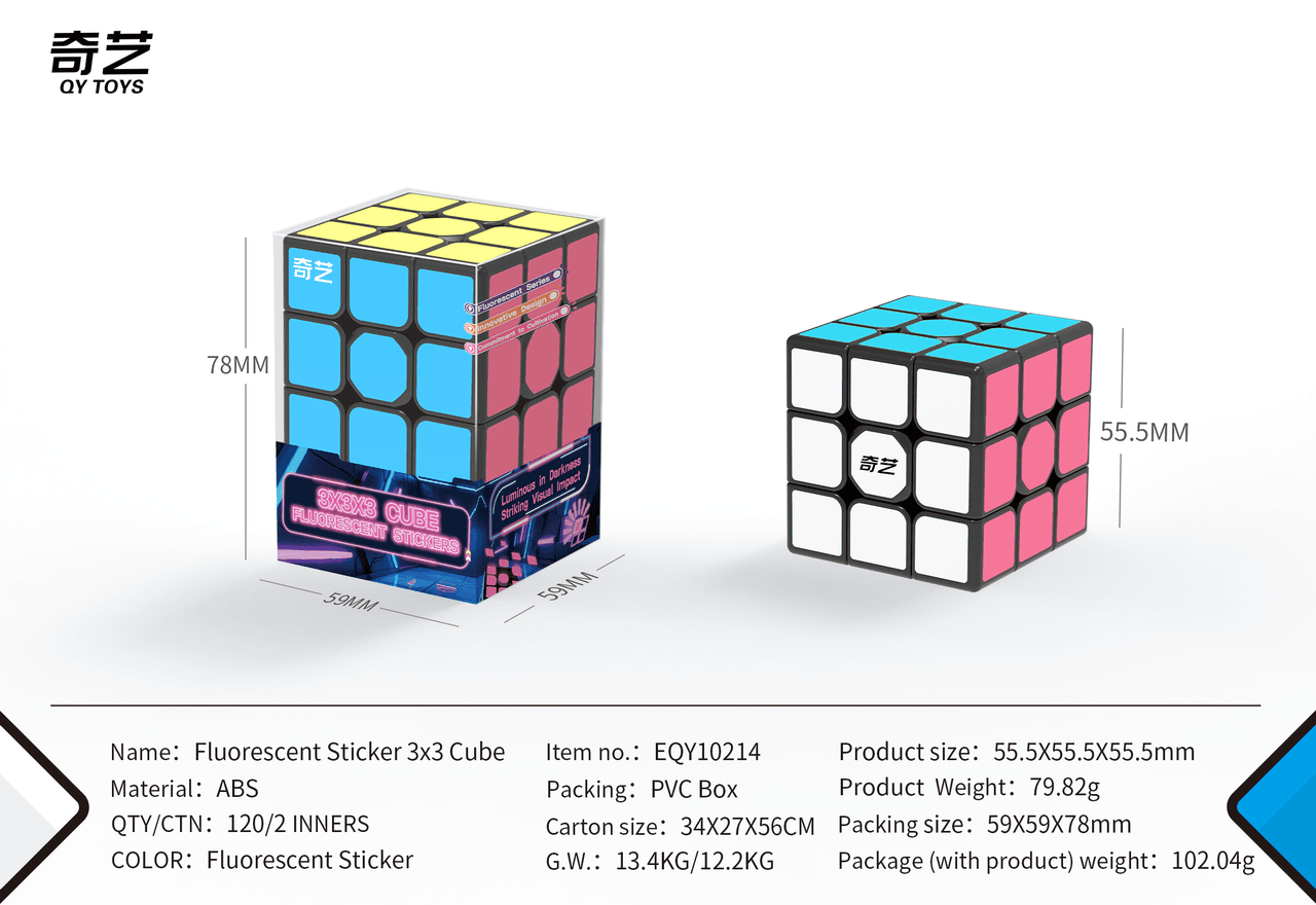 QiYi 3x3 - Fluorescent Stickers image 4