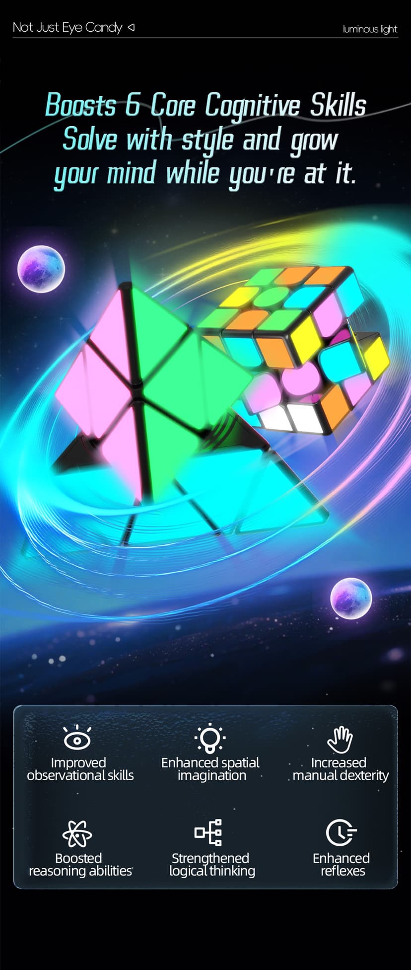 QiYi 3x3 Mirror - Fluorescent Stickers image 11