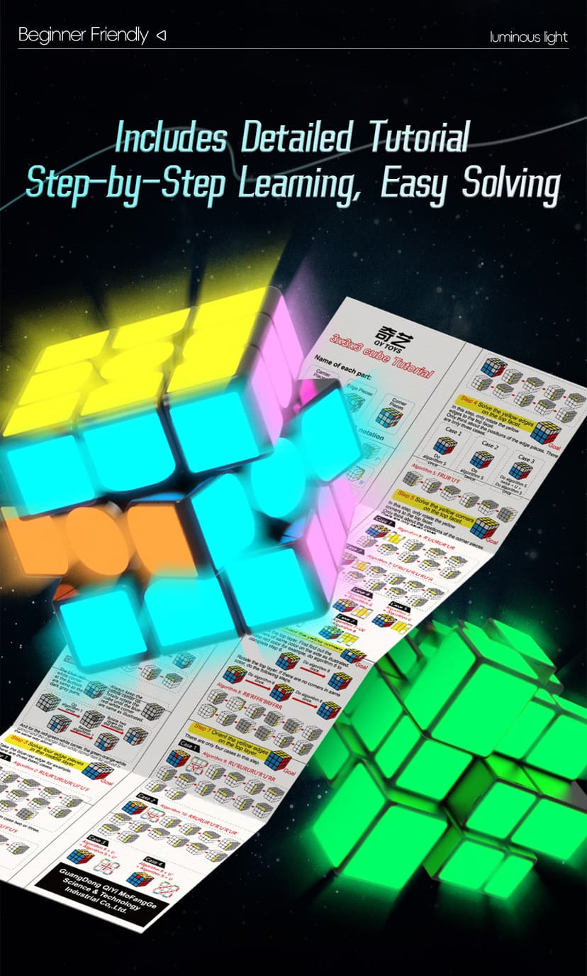 QiYi 3x3 Mirror - Fluorescent Stickers image 13