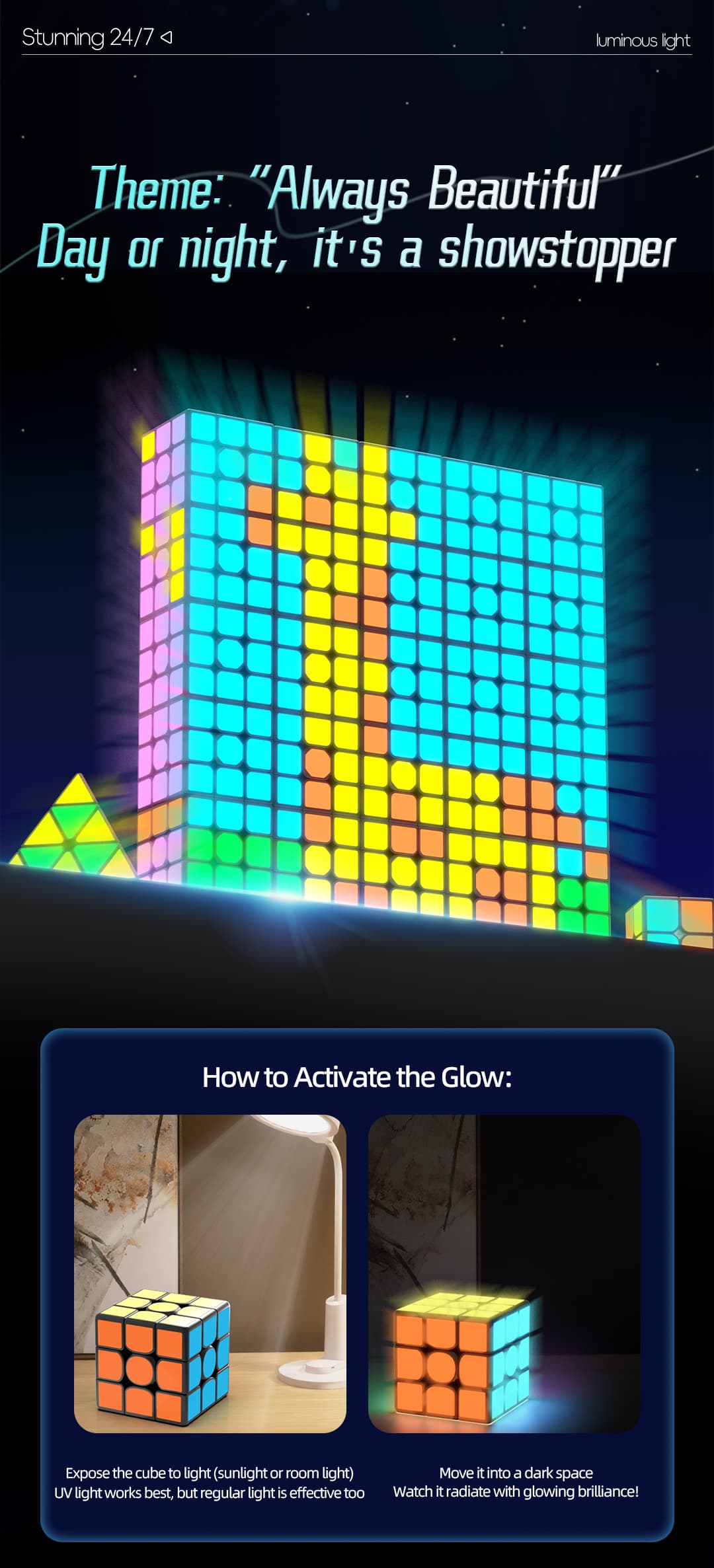 QiYi Pyraminx - Fluorescent Stickers image 8