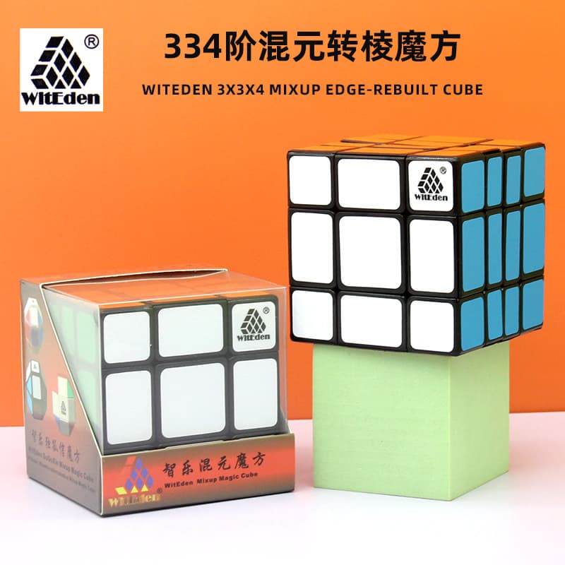WitEden 3x3x4 Mixup Edge-rebuilt Cube - Black image 3