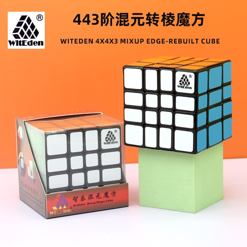 WitEden 4x4x3 Mixup Edge-rebuilt Cube - Black image 3