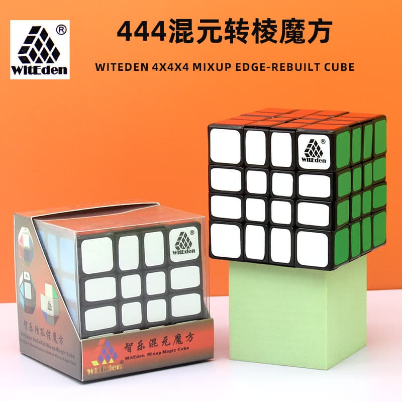 WitEden 4x4x4 Mixup Edge-rebuilt Cube - Black image 3