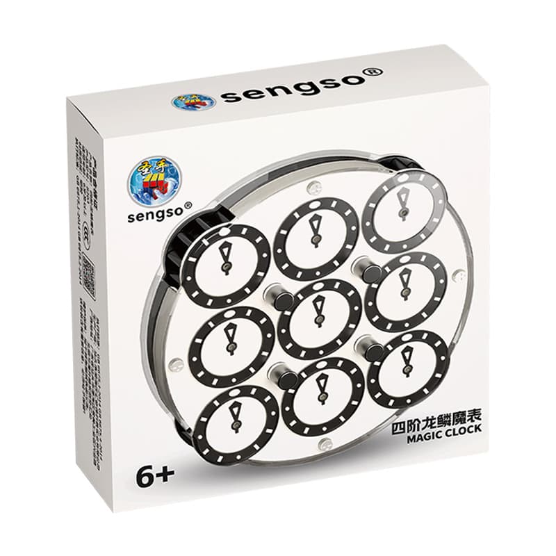 SengSo 4x4 Magnetic Clock - Black+White image 2