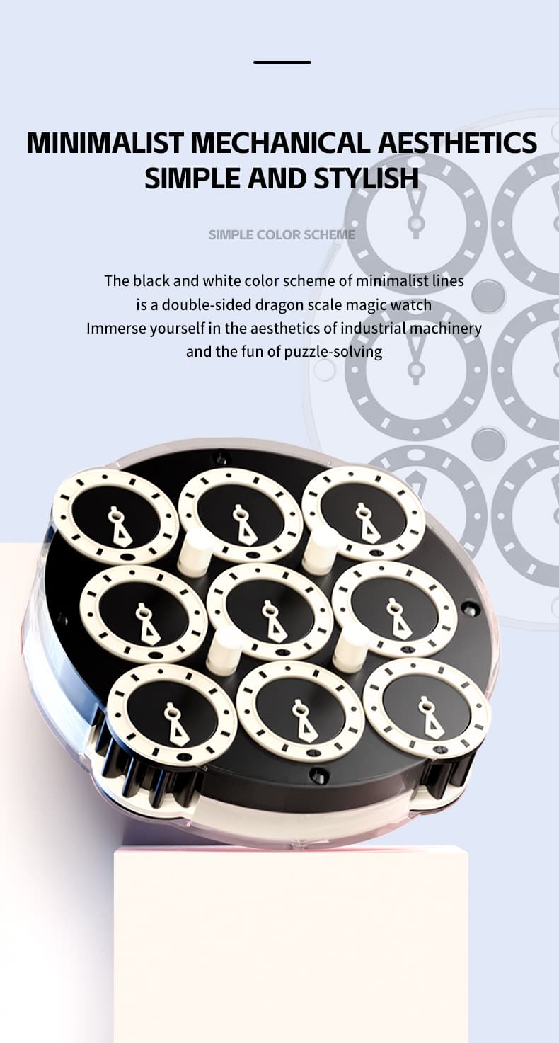 SengSo 4x4 Magnetic Clock - Black+White image 5