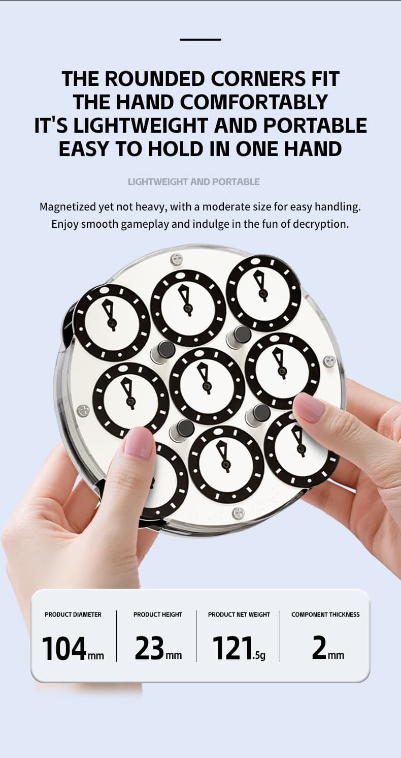 SengSo 4x4 Magnetic Clock - Black+White image 10