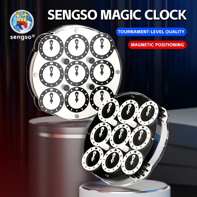 SengSo 4x4 Magnetic Clock - Black+White image 12