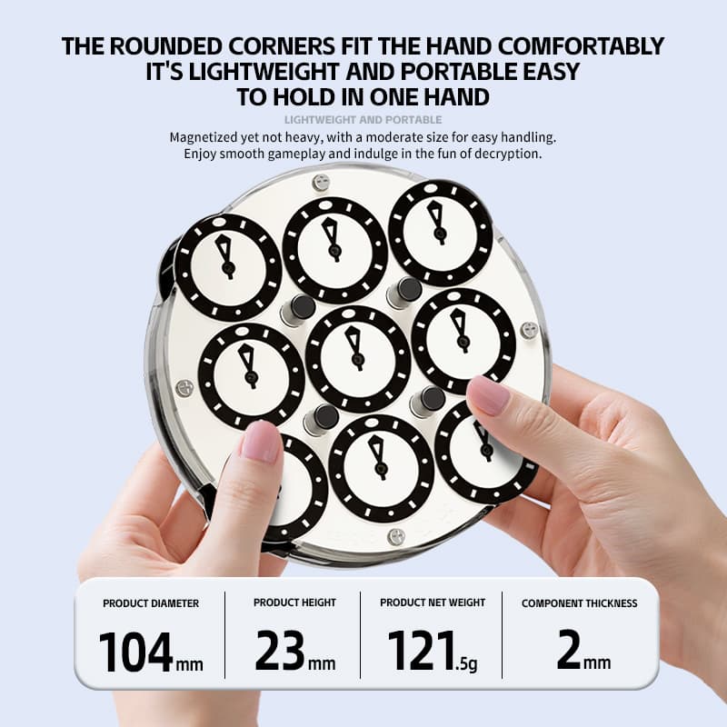 SengSo 4x4 Magnetic Clock - Black+White image 19