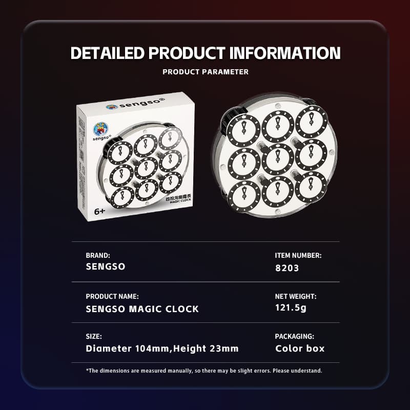 SengSo 4x4 Magnetic Clock - Black+White image 20