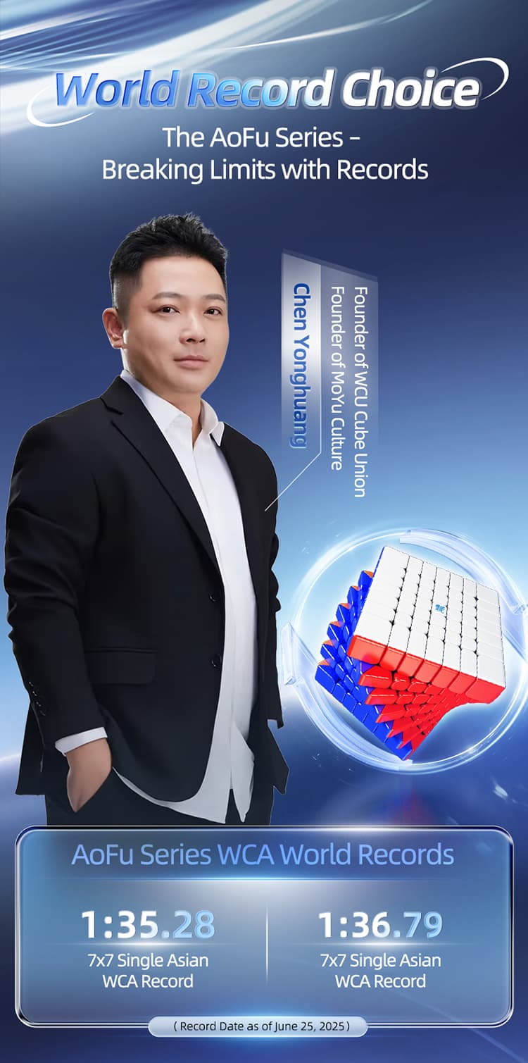 MoYu AoFu V5 7x7 Triple-Track Magnetic - Stickerless image 6