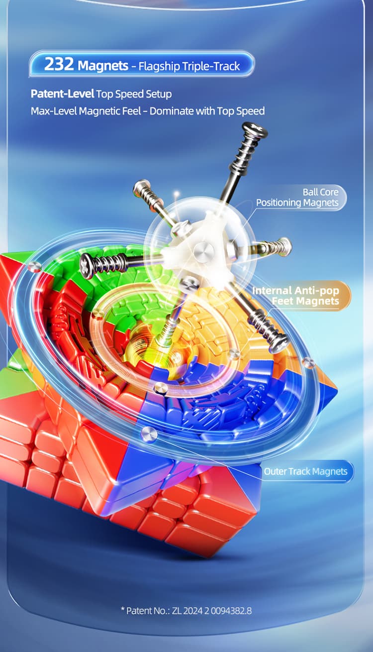 MoYu AoFu V5 7x7 Triple-Track Magnetic - Stickerless image 12