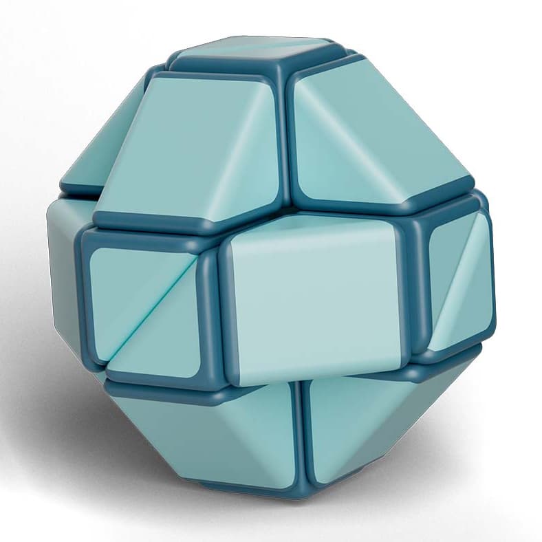 YJ Dopamine-Style 24-Block Magic Snake - Aqua image 1