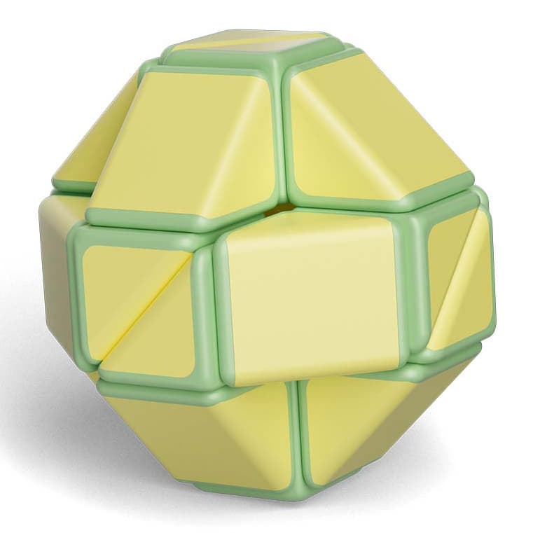 YJ Panda-Style 24-Block Magic Snake - Yellow