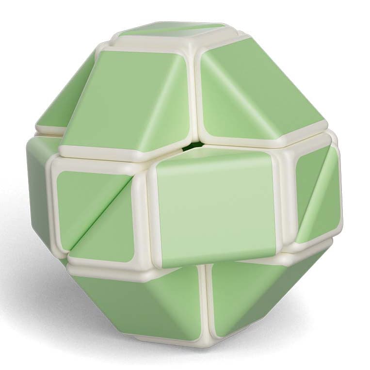 YJ Panda-Style 24-Block Magic Snake - Green image 1