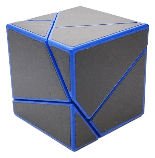Fangshi 2x2 Ghost Cube with black stickers - Blue image 3