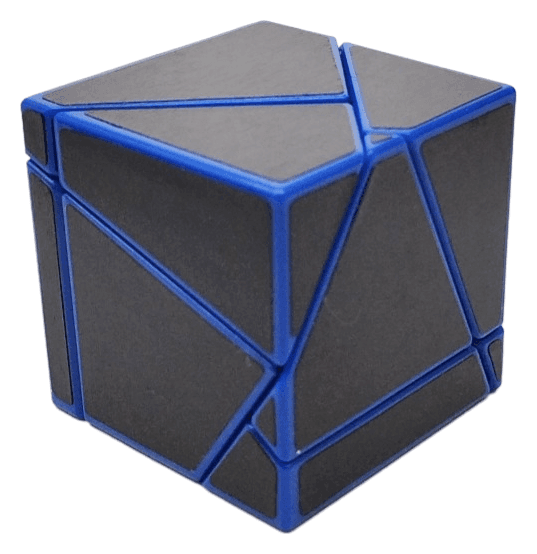 Fangshi 2x2 Ghost Cube with black stickers - Blue image 4