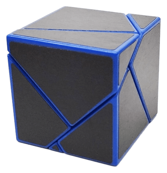 Fangshi 2x2 Ghost Cube with black stickers - Blue image 5