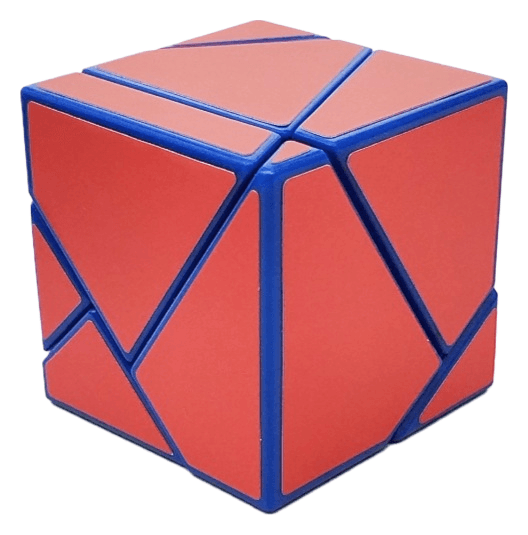 Fangshi 2x2 Ghost Cube with red stickers - Blue image 3