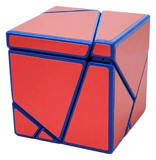 Fangshi 2x2 Ghost Cube with red stickers - Blue image 4