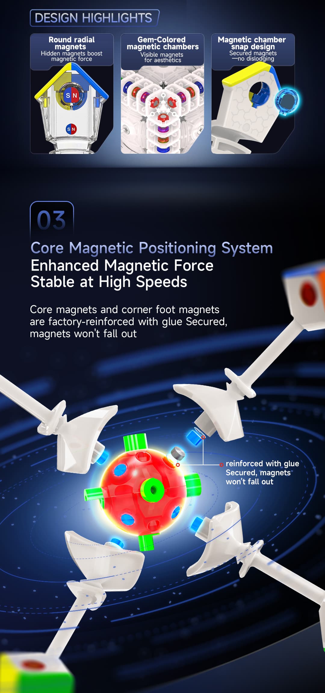 QiYi 8x8 Magnetic Ball Core - Stickerless image 10