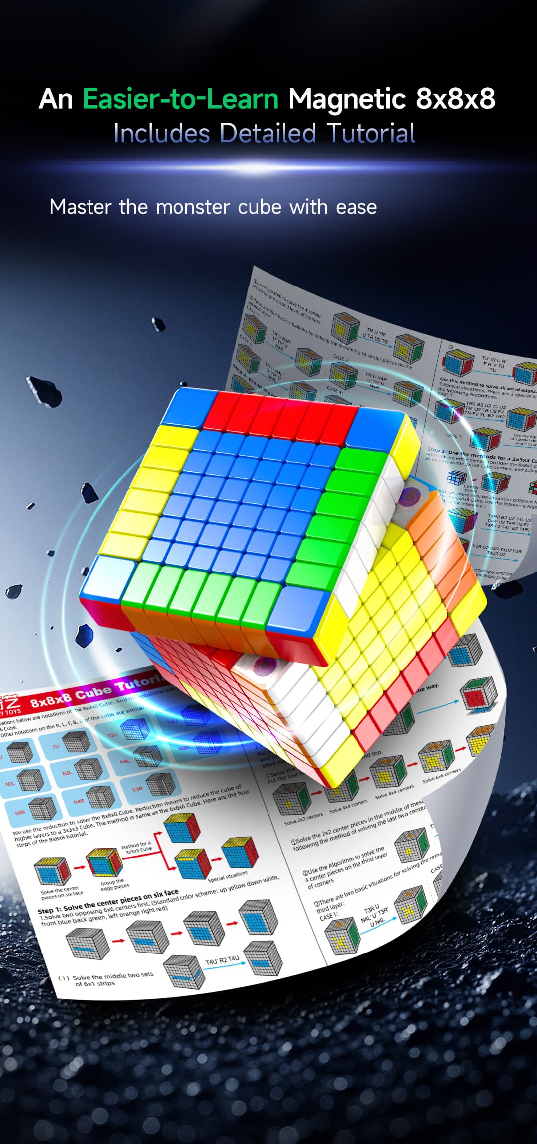 QiYi 8x8 Magnetic Ball Core - Stickerless image 14