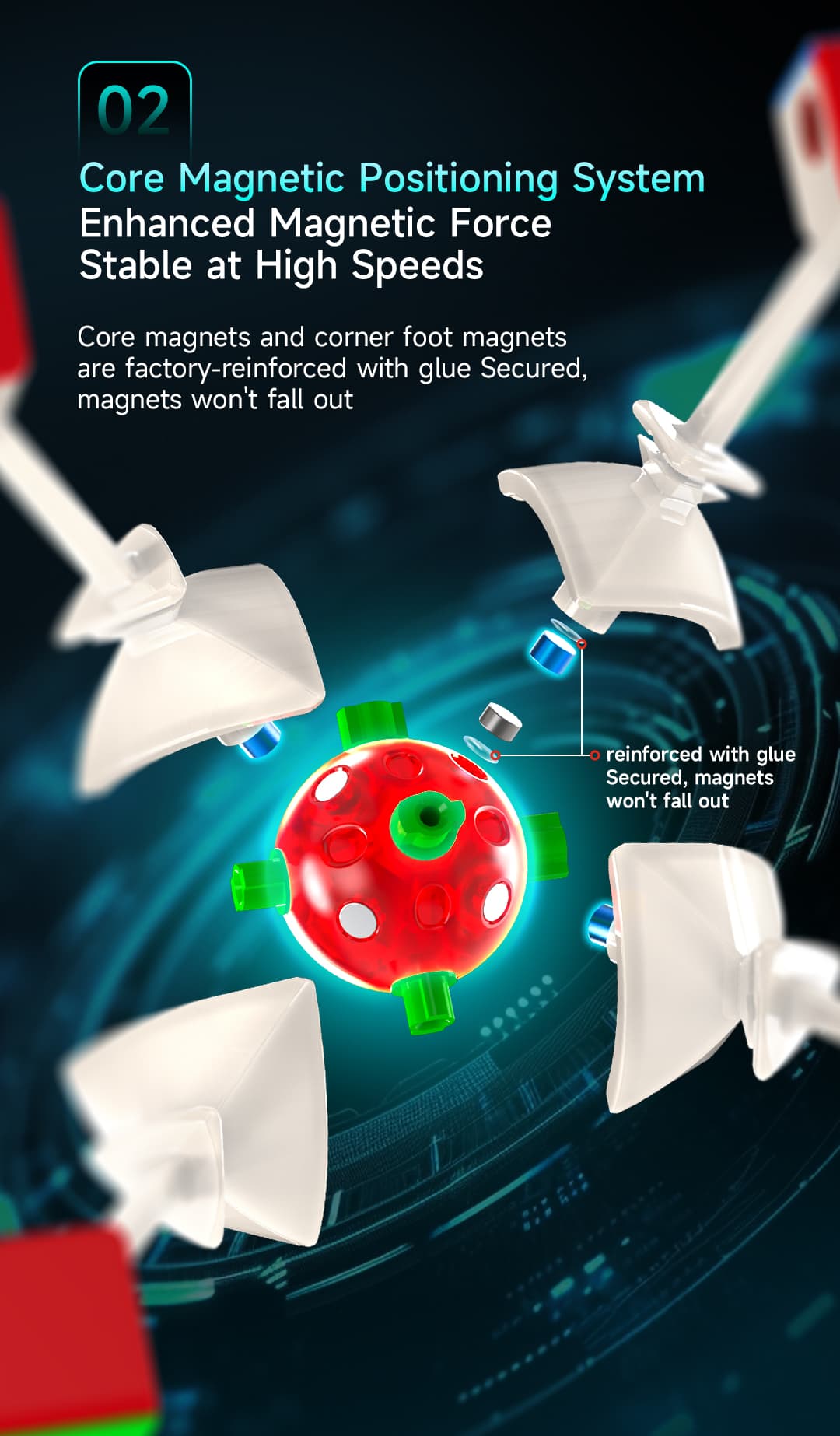 QiYi 11x11 Magnetic Ball Core - Stickerless image 9