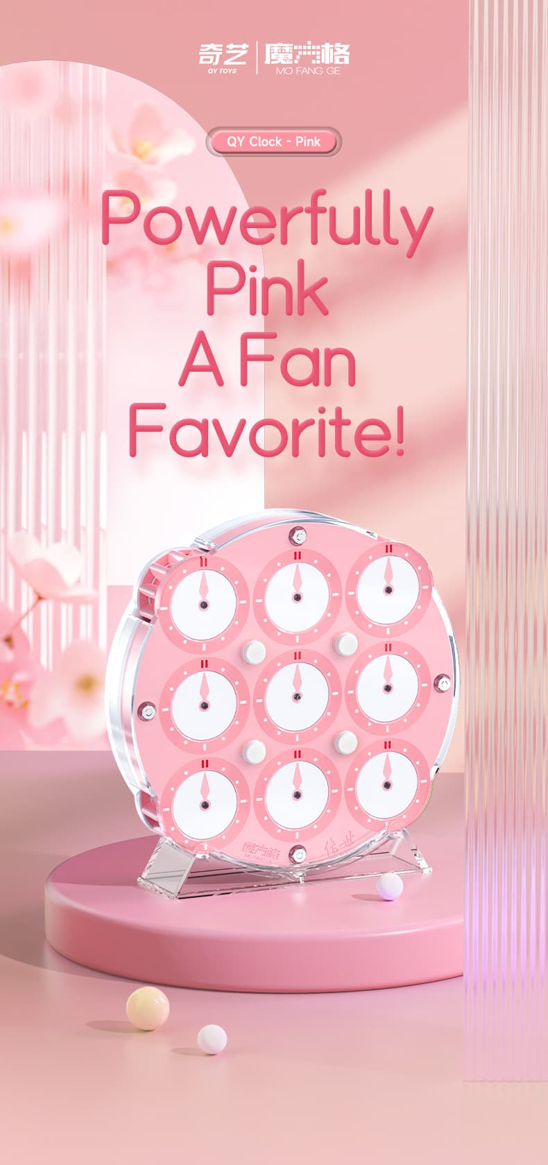 QiYi Magnetic Clock - Pink image 3