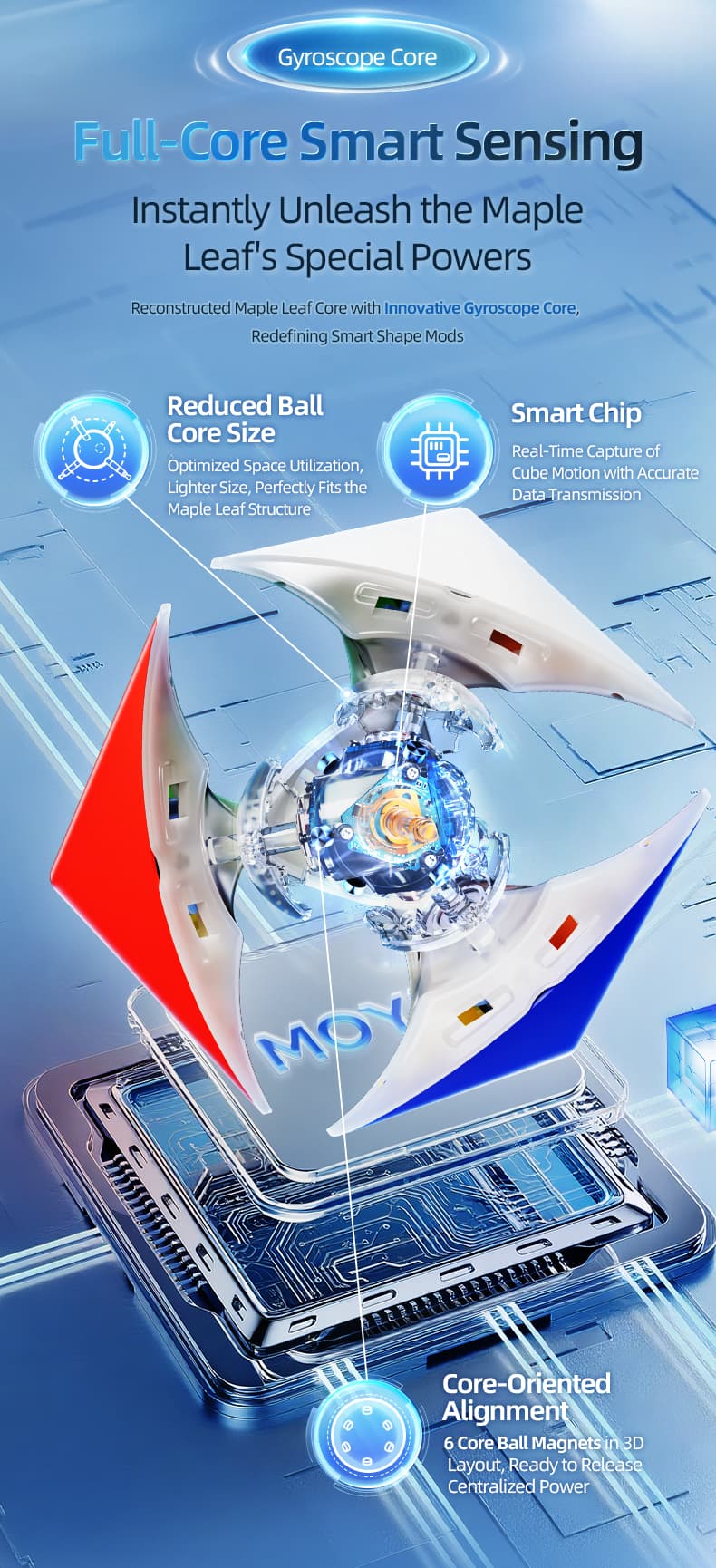 MoYu Smart Maple Leaf Cube - Stickerless image 5