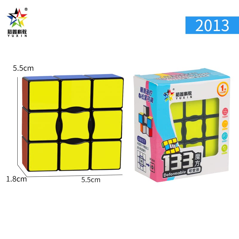 YuXin 1x3x3 Floppy Cube #2 - Black image 2