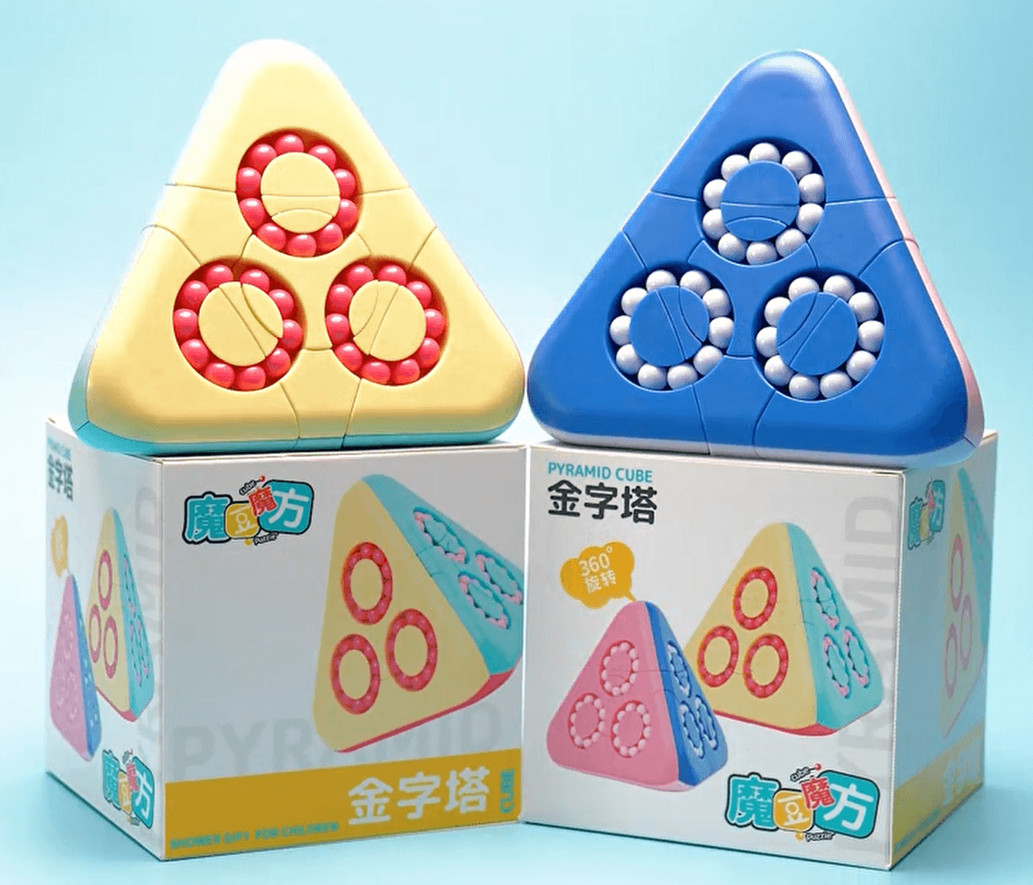 Pyramid Magic Bean Cube - Light Blue image 3