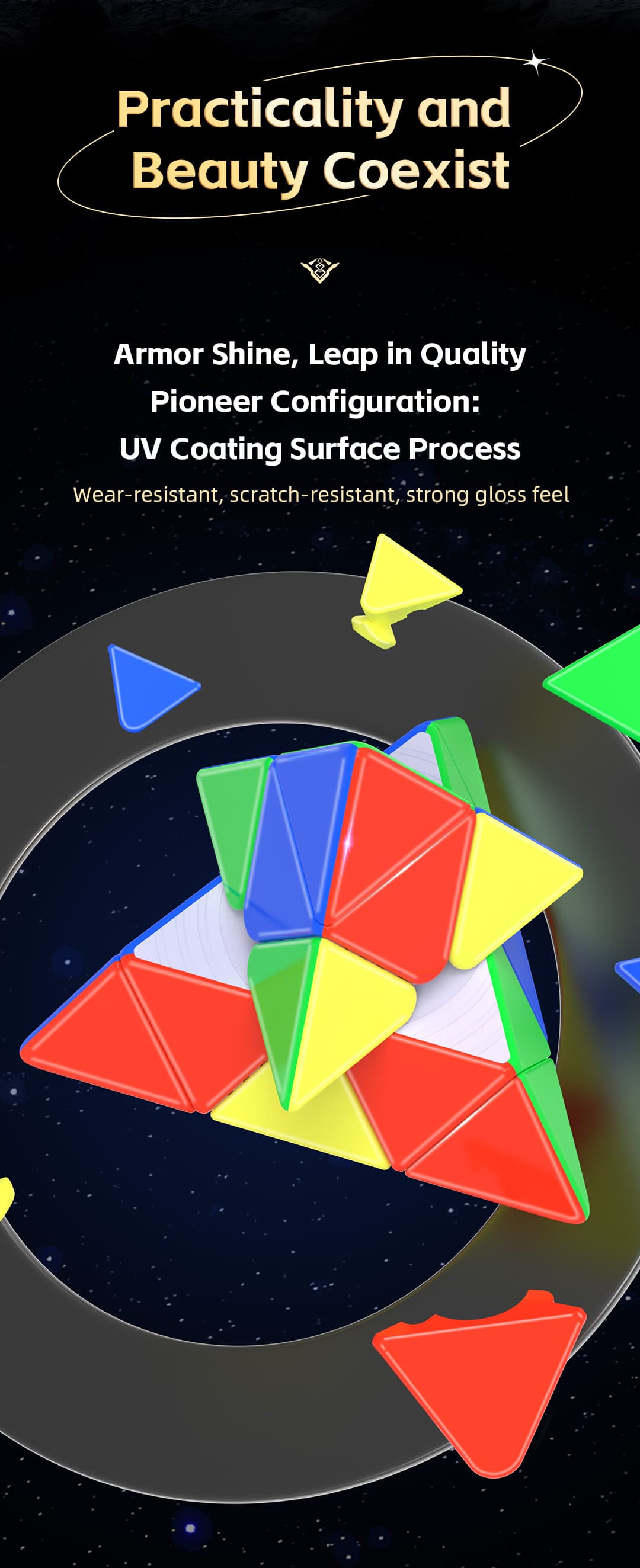 QiYi M Pro Pyraminx Pioneer UV - Stickerless image 25