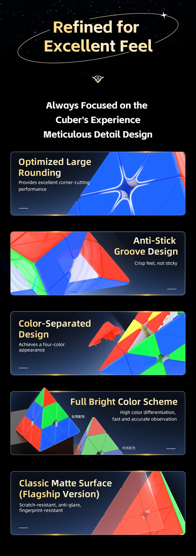 QiYi M Pro Pyraminx Flagship - Stickerless image 12