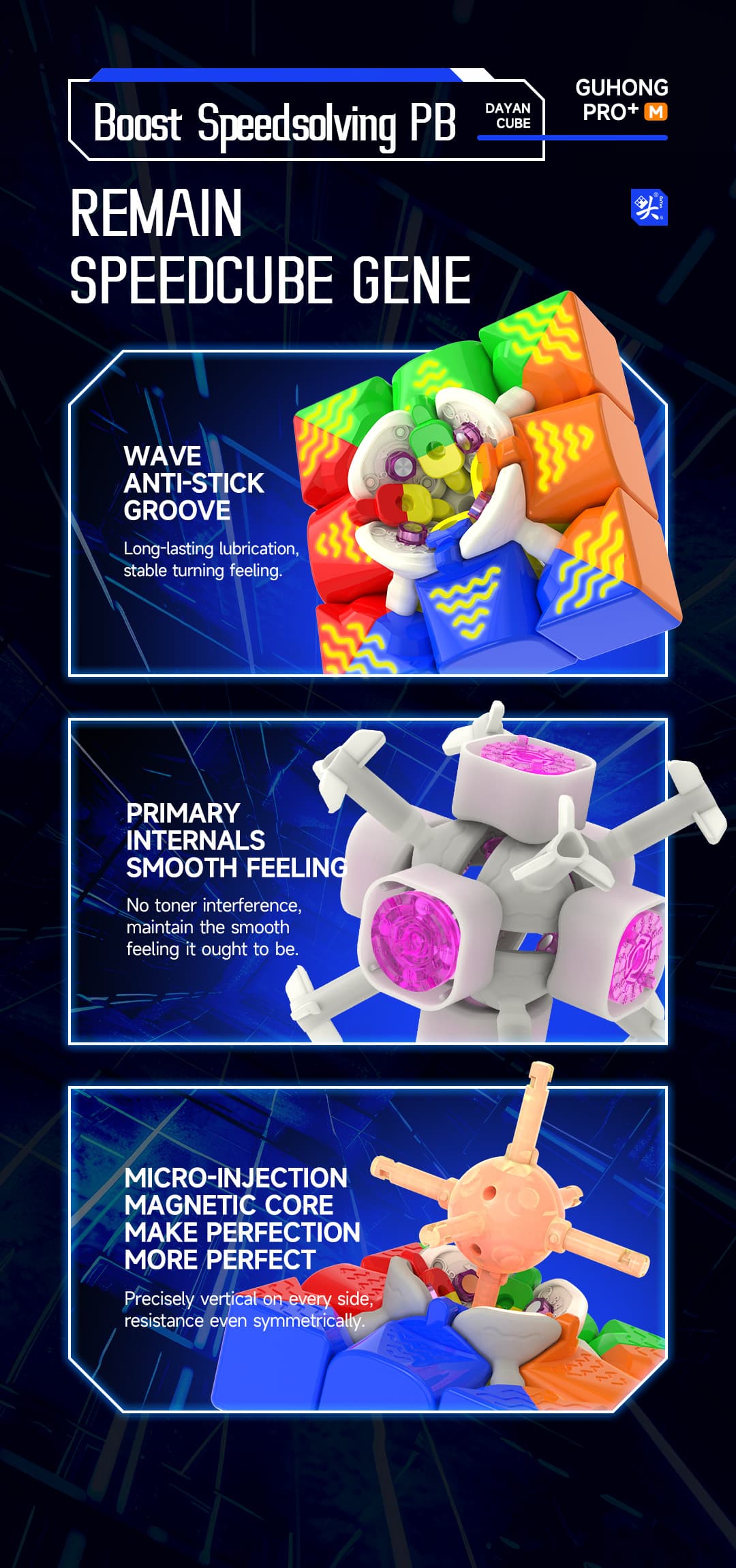 DaYan GuHong Pro+ Maglev 54mm - Stickerless image 9