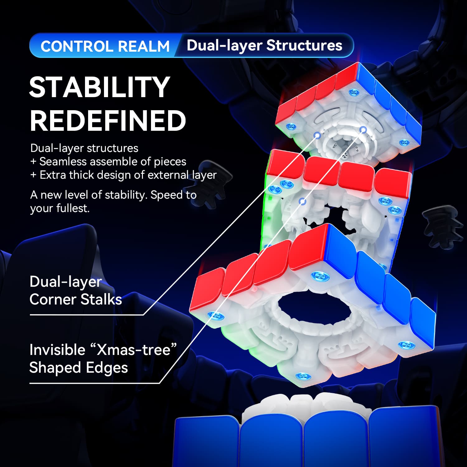 GAN460 M 4x4(V2) SP Frosted - Stickerless image 6