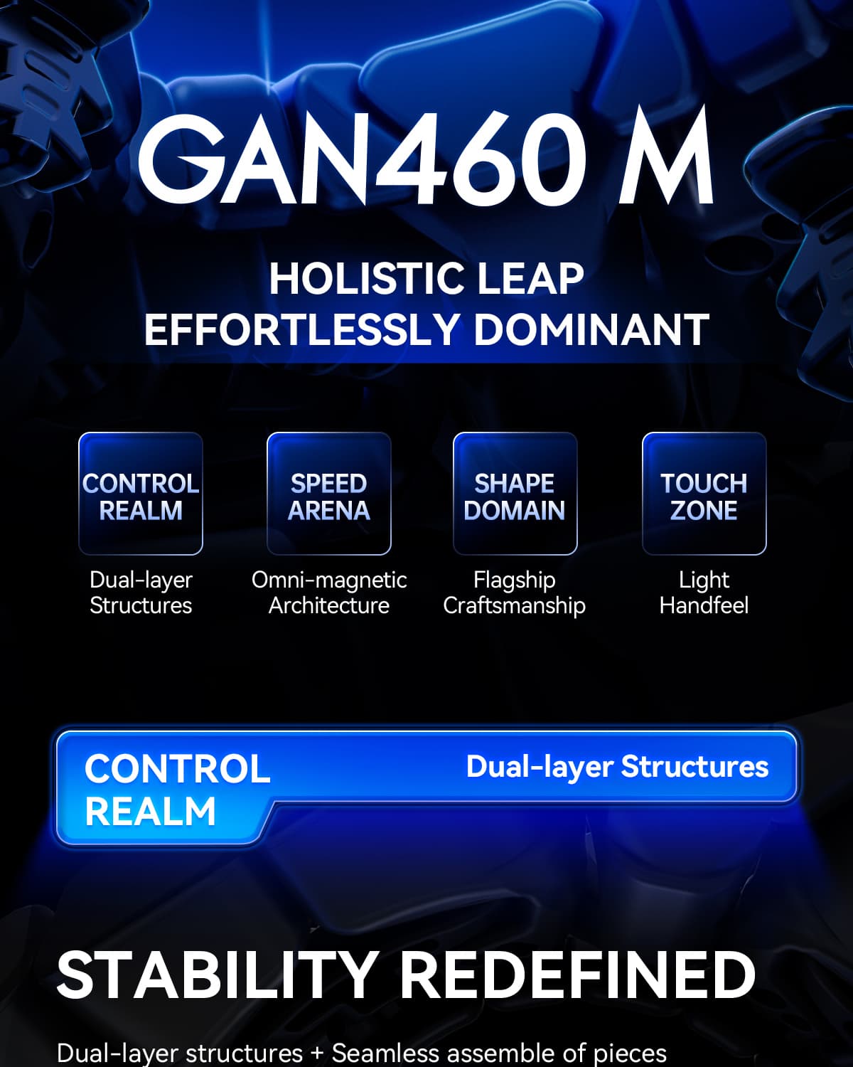 GAN460 M 4x4(V2) SP Frosted - Stickerless image 18