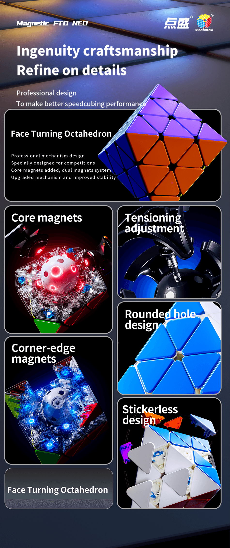 DianSheng Core-Magnetic FTO NEO - Black Internal image 5