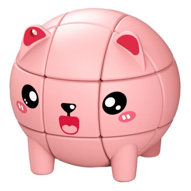 Animal Cube Bear - Pink image 1